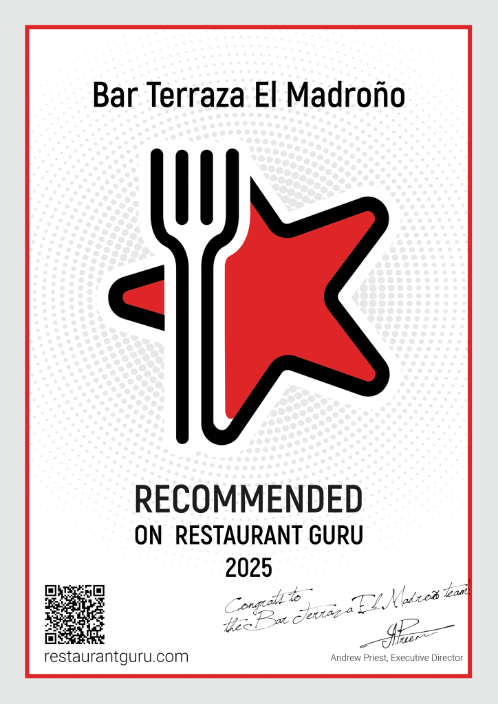 RestaurantGuru Certificate1 ★ Bar Terraza El Madroño
